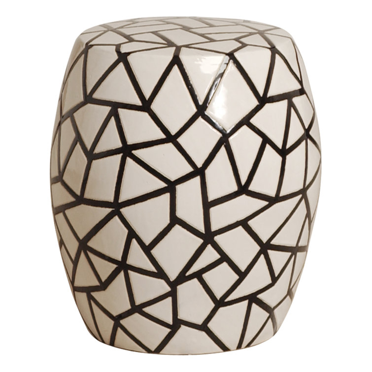 Brayden Studio® Zaria 17'' Tall Ceramic Garden Stool Wayfair